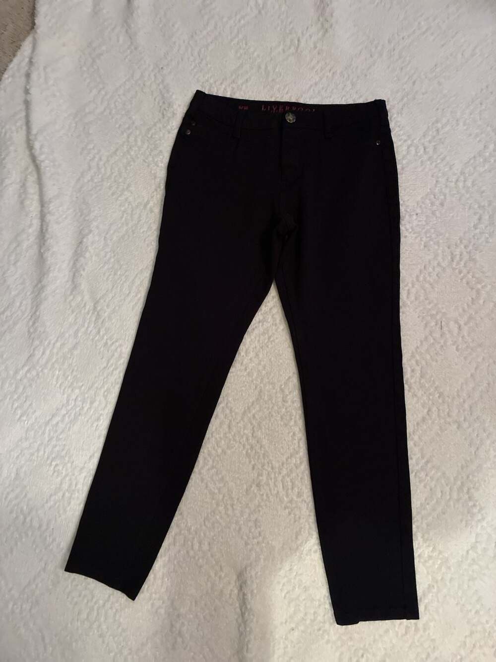 Liverpool Jeans Company Madonna Legging Pants Black Sz 6/28 A632
